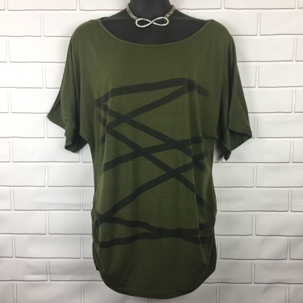 Candy Rain Short Sleeve Top Size 2X